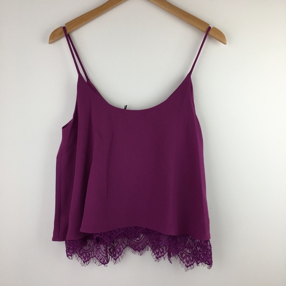 NWT Harlowe and Graham Double Layer Lace Cami Med - Picture 5 of 7